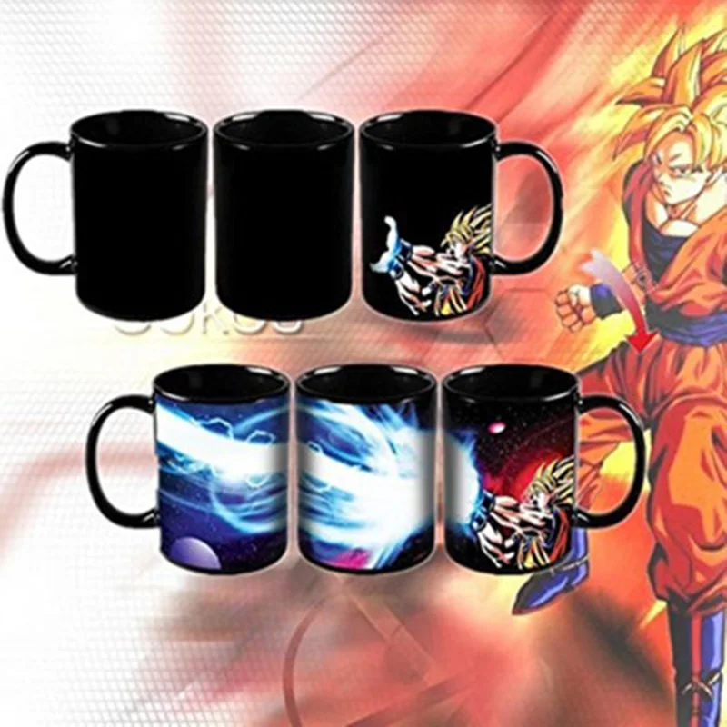 Dragon Ball Z Супер Saiyan Цвет изменение кружка кружки Аниме Супер Саян Гоку Термокружка Волшебная чашка для молока и чая подарок на день рождения для мальчиков