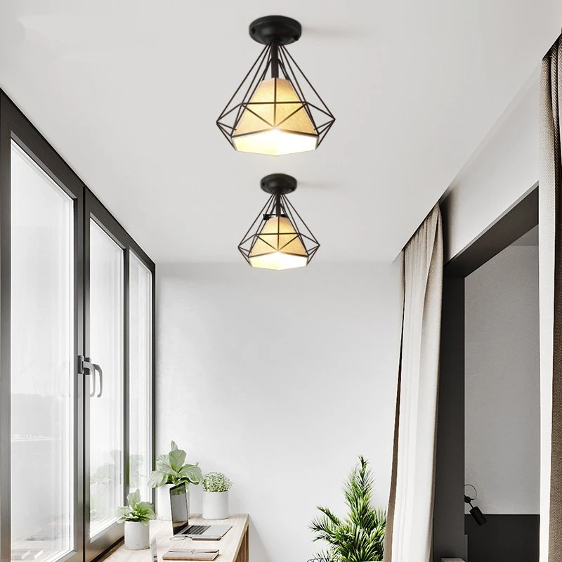 

Современные потолочные светильники с бриллиантами, винтажная железная пирамида, потолочный светильник для гостиной, бара, балкона, кухни, домашнего декора