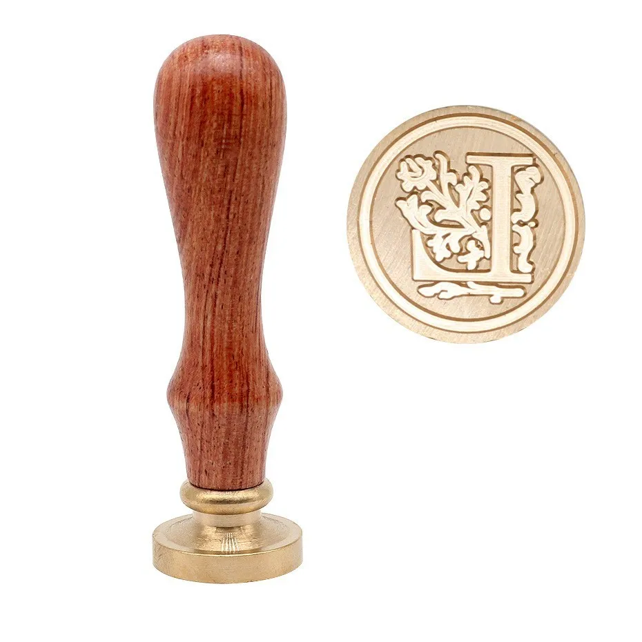 Retro Letter A-X Sealing Classic Initial Wax Seal Stamps Alphabet DIY Decorative Letter Wedding Greeting Card Wooden Stamps - Цвет: L