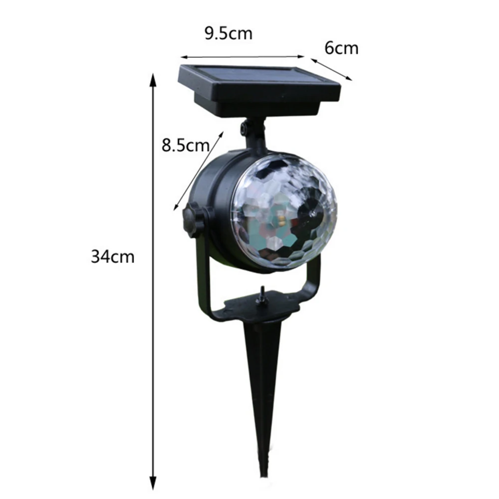6 в Солнечный вращающийся цветной проектор Солнечный садовый светильник водонепроницаемый уличный светодиодный точечный светильник для дома наружный садовый декор