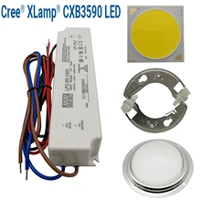 CREE CXB3590 COB светодиодный светильник для выращивания DIY модуль светодиодный светильник для выращивания растений для помещений идеальный стальной держатель MEANWELL драйвер 100 мм стеклянный объектив