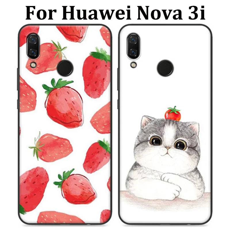 Чехол для Huawei Nova 3i милый мультяшный силиконовый мягкий чехол телефона Nova3i