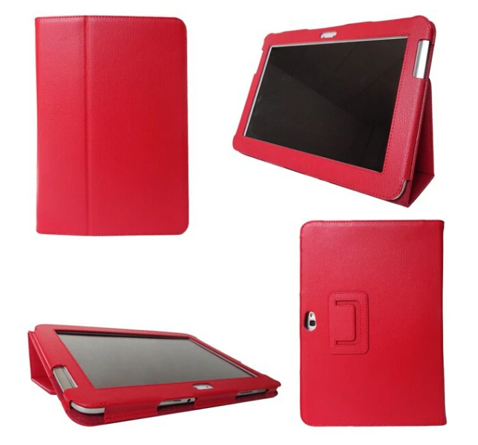 

High Quality Ultra Thin Slim Stand Cover Leather Case For Samsung Galaxy Tab 2 10.1 P5100 P5110 Cover+ one stylus pen gift