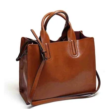 2016 nuevo de las mujeres de lujo bolsas de diseñadores bolsos de Las Mujeres de cera de petróleo bolso de cuero Simple Moda de Cercanías bolso de mano bolsa de hombro bolsos