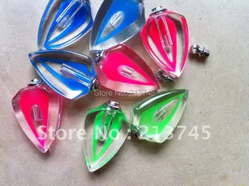 

New Arrival Colorful luminous Mix Vial Pendant /Perfume Pendants Freeshipping tube pendant