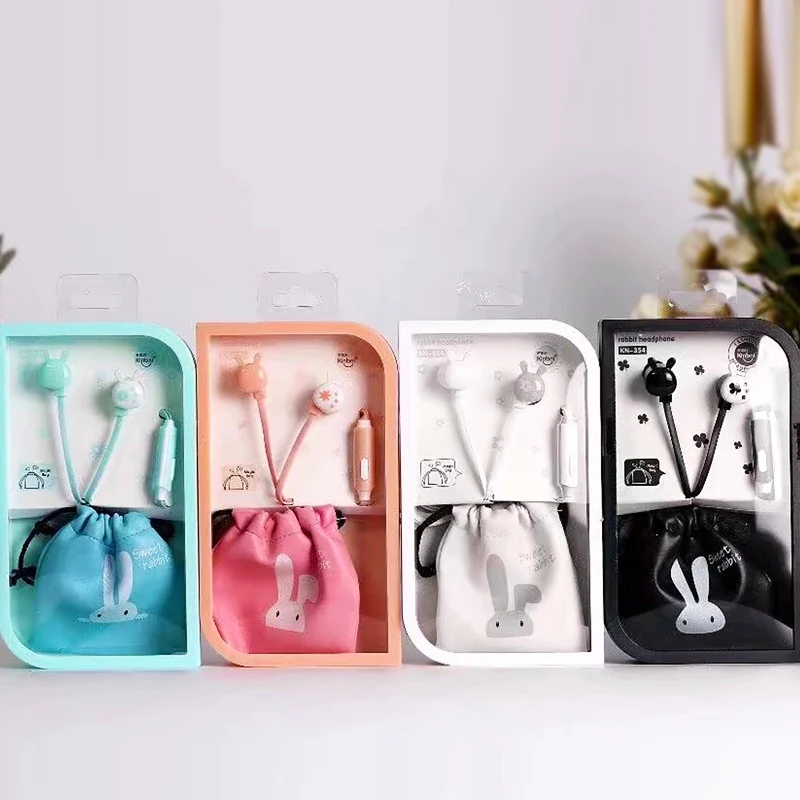 Buy Earphones With Mic Cute Cartoon rabbit in ear