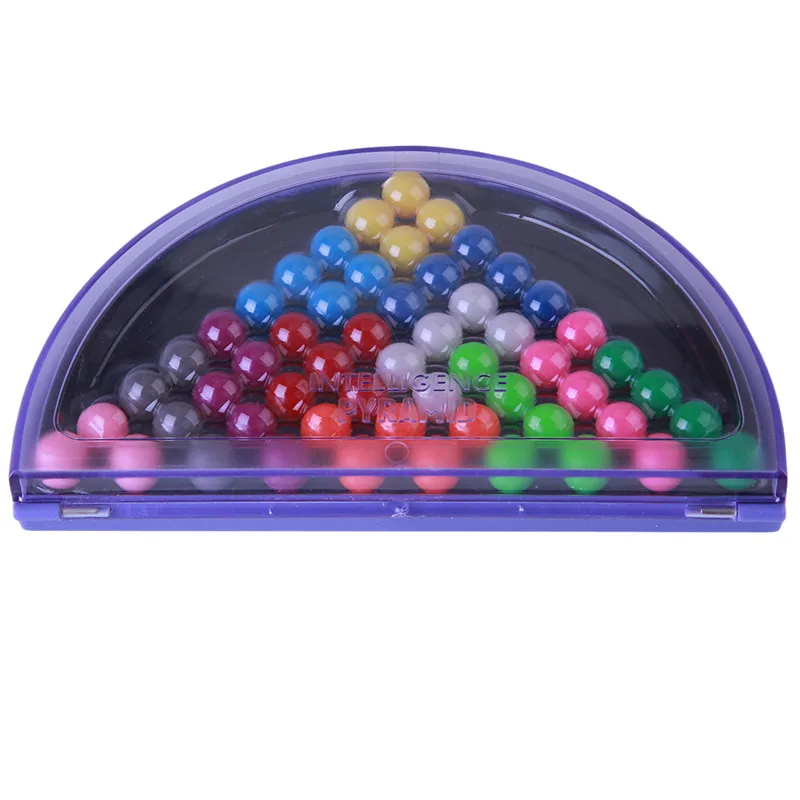 JSXuan Classic puzzle pyramid plate IQ pearl logical mind game Brain Teaser educational toys for children pyramid beads puzzle