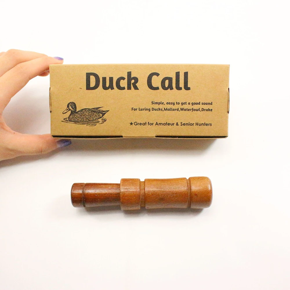 Outdoor Whistle Wooden Hunting Decoy Hunter Brown Oak Wood Sound