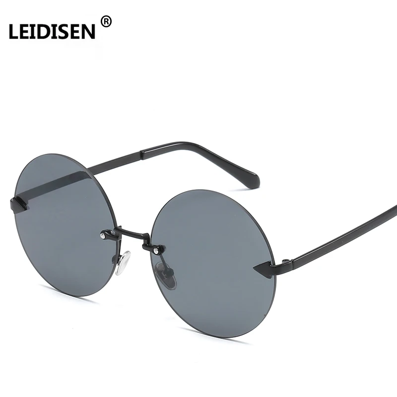 LEIDISEN солнцезащитные очки Для мужчин Для женщин круглые оправы стимпанк очки из металла Брендовая Дизайнерская обувь солнцезащитные очки