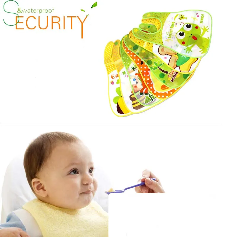 3 PcsLot Baby Bibs Cute Cartoon Baby Bib Waterproof Animal Smock Children Bib Burp Clothes Soft Infant Feeding Eat Toddler Bibs (3)