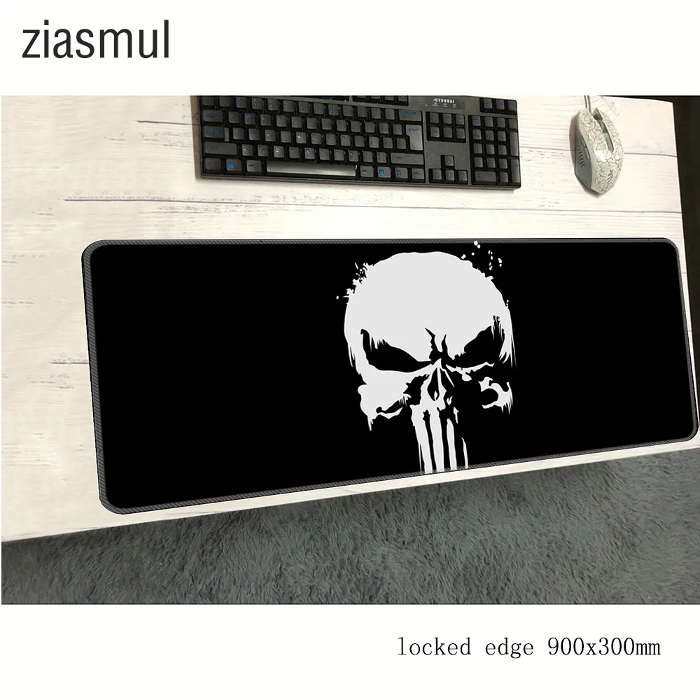 Коврик для мыши с черепом модный коврик 900x300x3 мм компьютерный игровой HD рисунком
