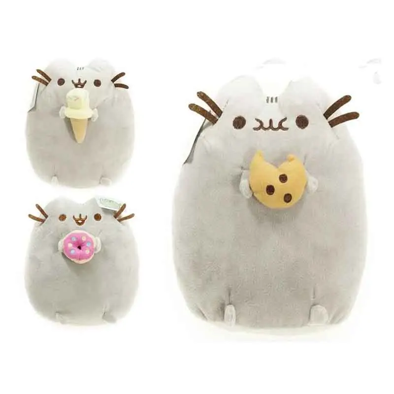 3Styles Kawaii Brinquedos New Cat Pusheen Cookie Icecream Doughnut Stuffed Plush Animals font b Toys b