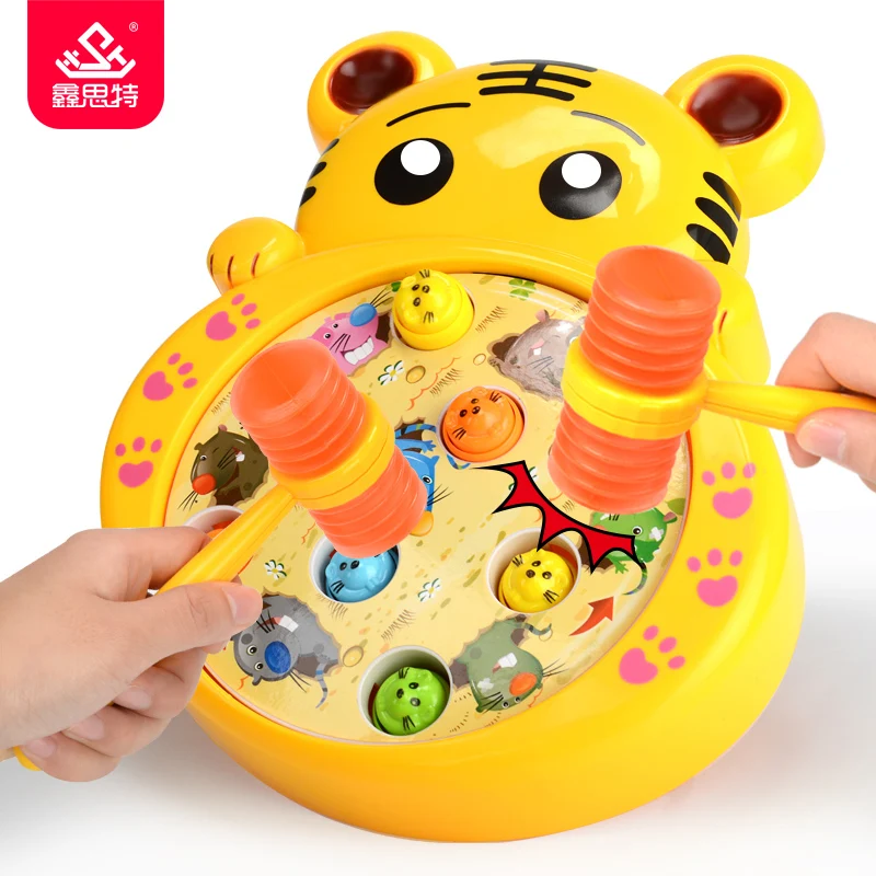 Baby Hamster Game Plastic Hammer Toys Children Tiger Music Whack a mole