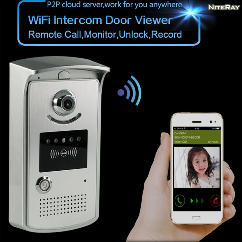 bewakingscamera draadloze video deurbel deurtelefoon intercom deur opener draadloze digitale kijkgaatje viewer|viewer|viewer door - AliExpress