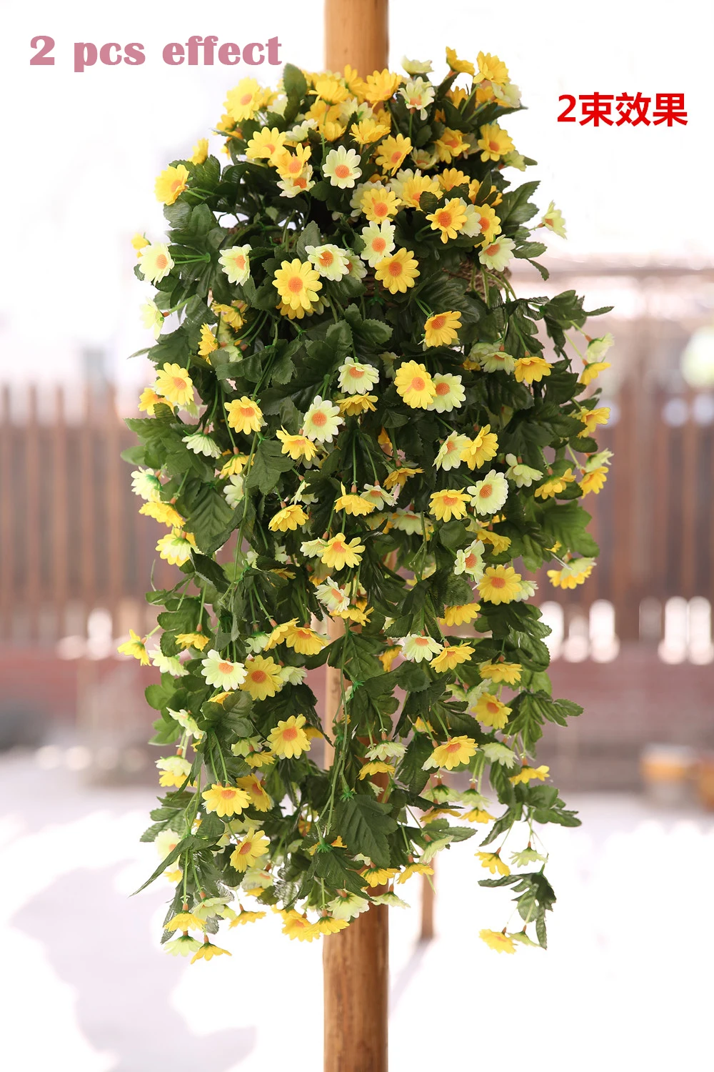 Simulation Small Daisy Flower Vine Wall Hanging Wedding Decoration Flower Vine Mall Wall Hanging Corridor Decorative Flowers Artificial Dried Flowers Aliexpress