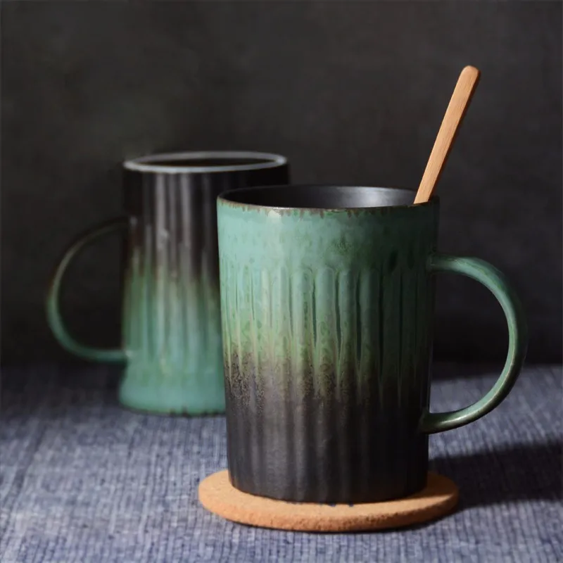 Handmade High Quality Ceramic Mug Vintage Retro Gradient Tea Coffee Mug And Cup Classic Porcelain Drinking Cups Drinkware Gift (2)