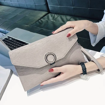 

LYKANEFU Luxury Envelope Clutch Women Bag Ladies Day Clutches Women's Shoulder Bags with Long Strap Ladies Purse Wristlets
