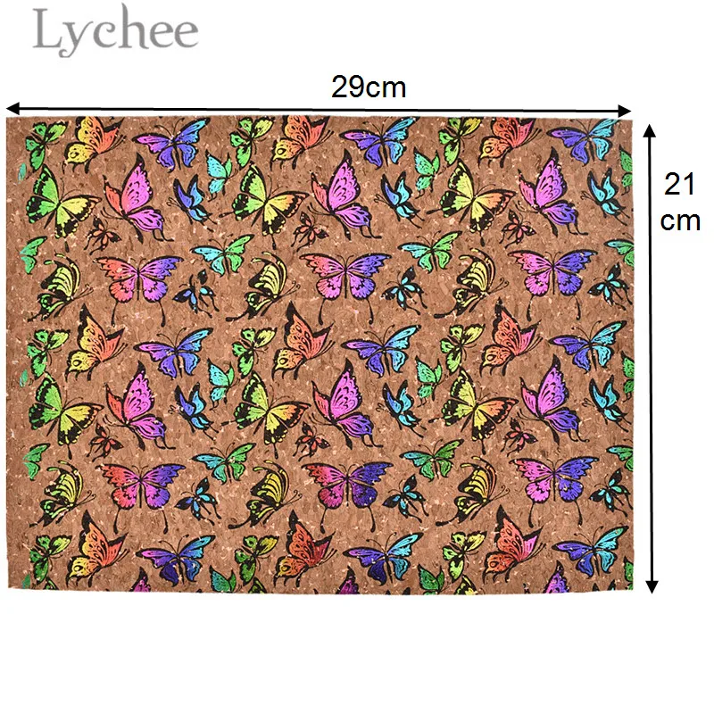 Lychee A4 Soft Cork Fabric Colorful for DIY Sewing Handcrafts Accessories Decor