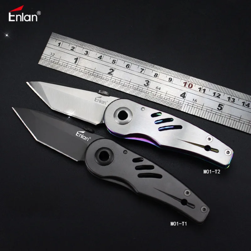 Pаспродажа Enlan M01 небольшой складной Ножи 8Cr13MoV лезвия карманный Ножи с зажимом Открытый Охота Кемпинг выживания EDC утилита Кухня инструмент
