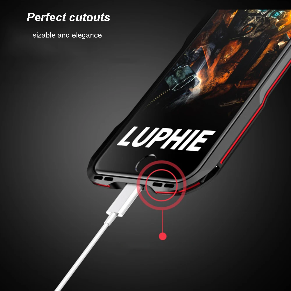 Luphie изогнутый металлический бампер для iphone Xs Max чехол Xr Ультратонкий алюминиевый