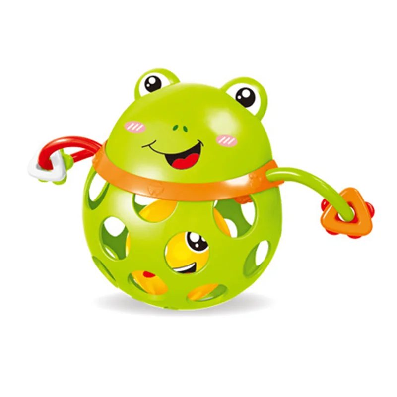 Hot Selling Cute Baby Rattle Animal Tiger/Pig/Frog/Bear Ball Teether Infants Toy Best Baby Toys