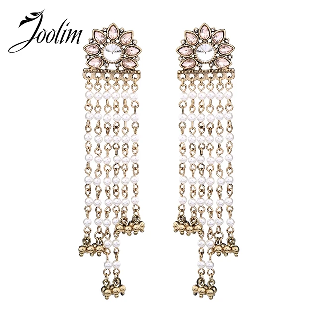 JOOLIM Jewelry Wholesale/Statement Maxi Earring Long Dangle Earring Tassel Earring