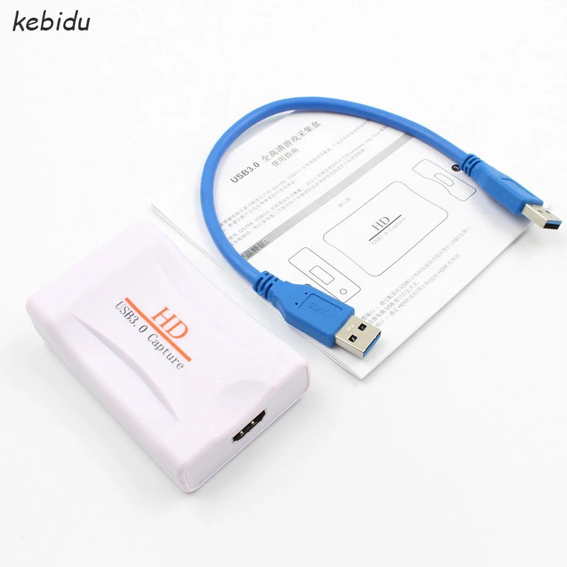 

kebidu USB 3.0 HD Game Capture Live Streaming Record 1080p 60fps Plug and Play for XBOX One for PS4