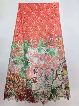 

New guipure Lace fabric.African cord lace Fashion design african lace fabric 5yards/lot different color in sales