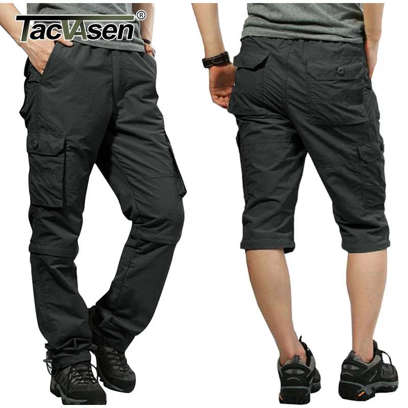 TACVASEN, мужские летние дышащие быстросохнущие штаны, весенние военные брюки-карго, тонкие походные брюки, большие размеры TD-SHZR-002