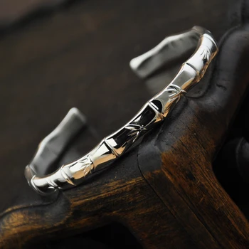 

Chinese Miao silver ornaments, simple and fresh bamboo Link Bracelet