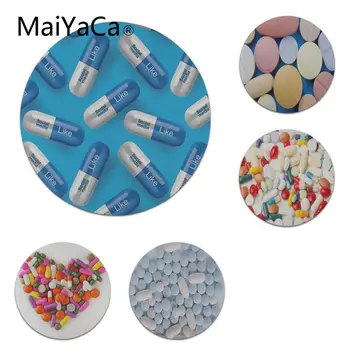 

MaiYaCa Boy Gift Pad Colorful Pills Round Mouse pad PC Computer mat Size for 20x20cm 22x22cm Professional Gaming Mouse Pad