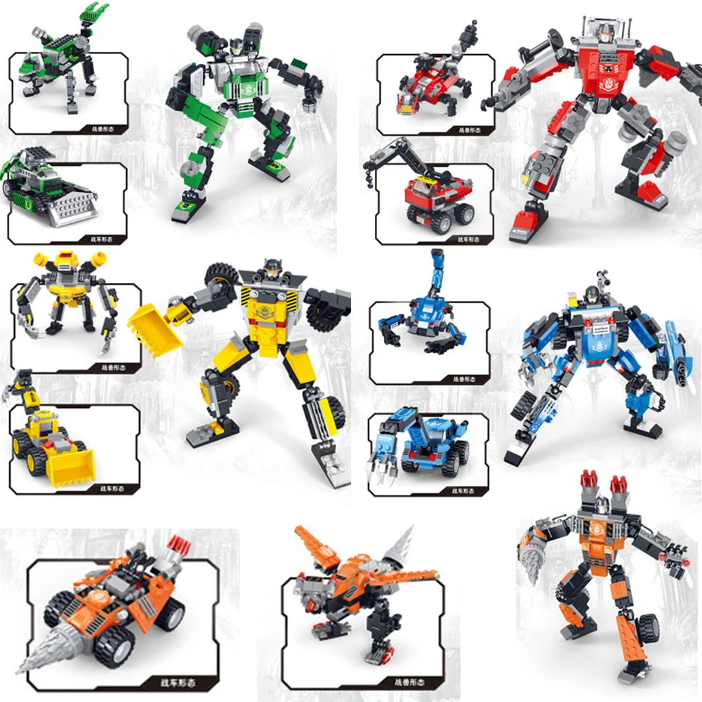 

Mecha EducationalBlocks Robot Transformer warrior compatible with legoed Shop truck Puzzle assembly Technic for children toy