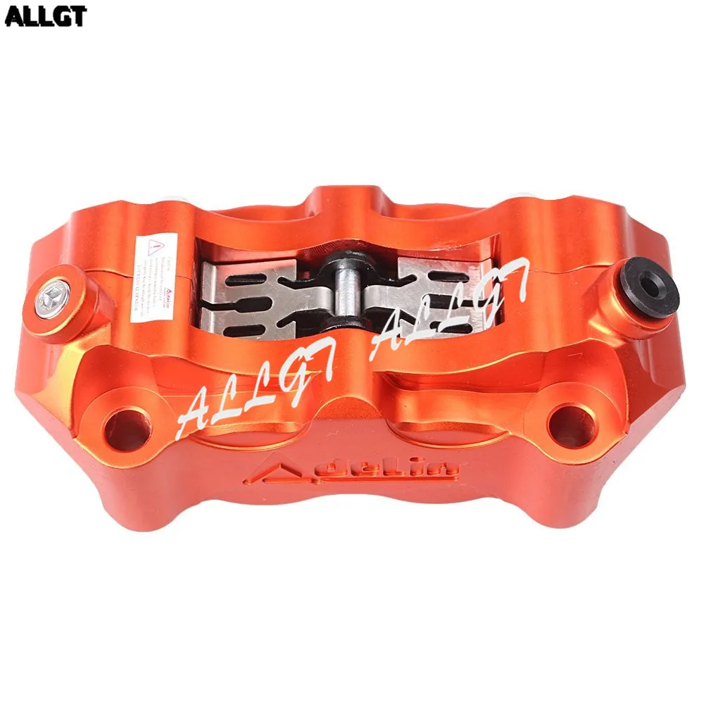 

1x Aluminum Alloy Front Brake Caliper w/ Four-Piston Caliper Orange
