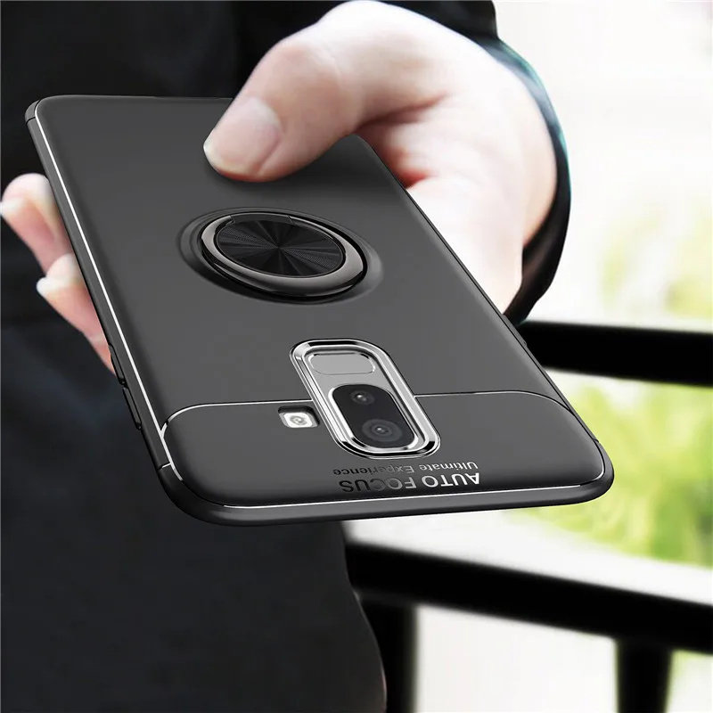 

EACHTEK For Samsung Galaxy J8 J7 J6 J5 J4 J3 A8 A6 2018 Plus Pro Case Holder Stand Magnetic Bracket Finger Ring TPU Case 2017