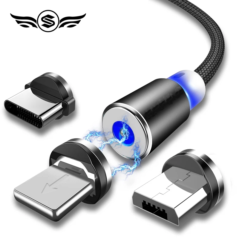 Горячая Магнитный USB кабель Быстрая зарядка usb type C кабель магнитное зарядное устройство для зарядки данных Micro USB кабель мобильного телефона кабель USB Cor