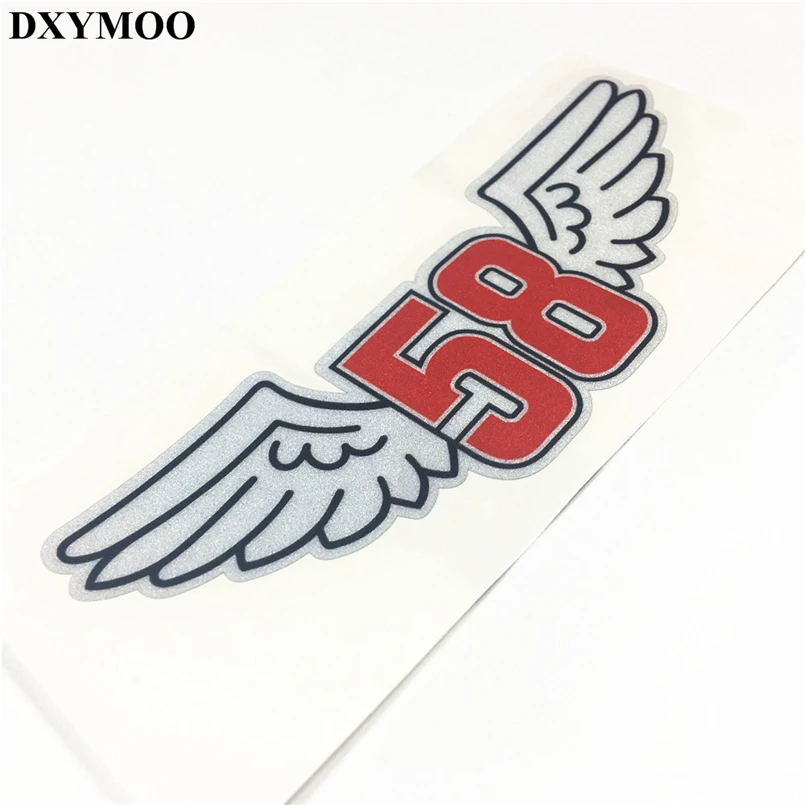 Автомобильный Стайлинг 2 шт./лот Wings Super Sic Marco Simoncelli 58 наклейки для автомобиля