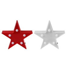 3D Marquee Stars Table Lamp 5 LED Battery Operated Night Light Children’s Room Decor L15