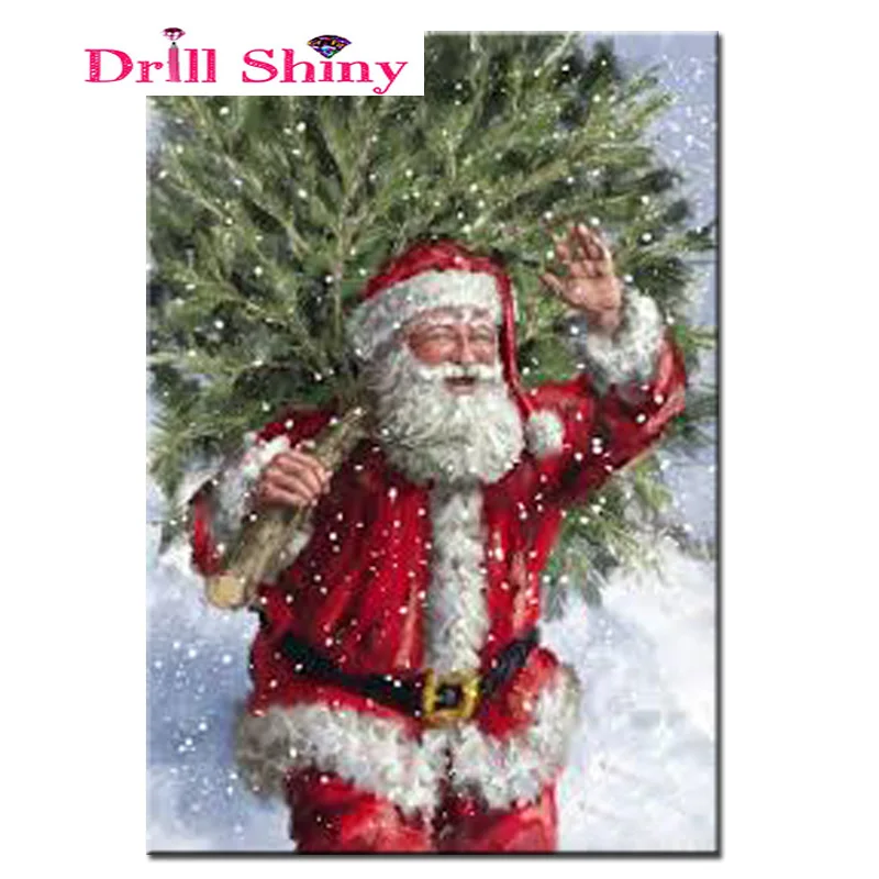 

Drill Shiny 5D DIY Diamond Painting Christmas Santa Claus Embroidery Full Square Diamond Cross Stitch Rhinestone Mosaic Painting
