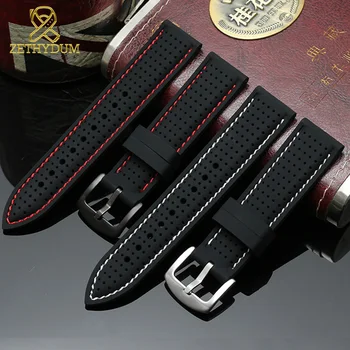 

Outdoor sports silicone strap Silicone Rubber bracelet 20mm 22mm 24mm watchband mens watch band wristband waterproof belt