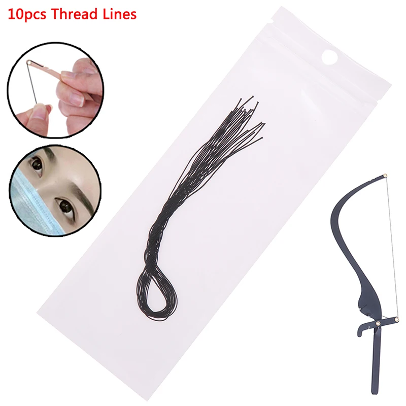 10pcs Thread Lines for Eyebrow Microblading Line Marker Ruler Temporary Tattoo Makeup Eyebrow Tattoos Stencil Measure Tools