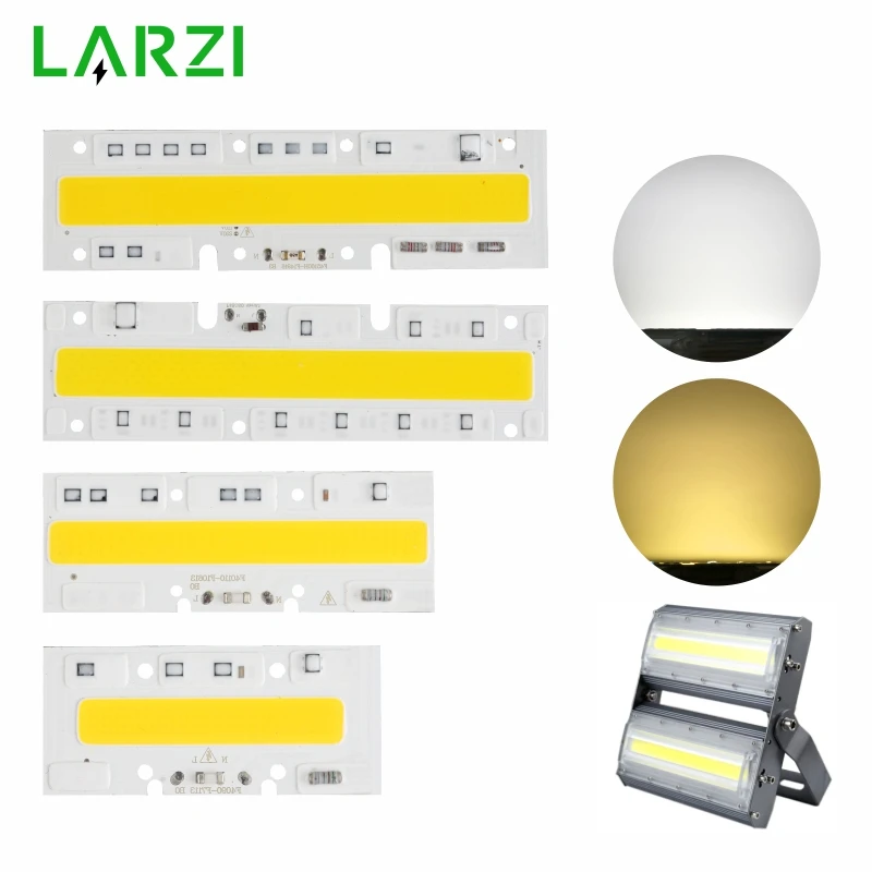 Светодиодный чип LARZI COB 30 Вт 50 70 100 120 150 AC 220 В 110 IP65 умный IC светодиодный прожектор DIY
