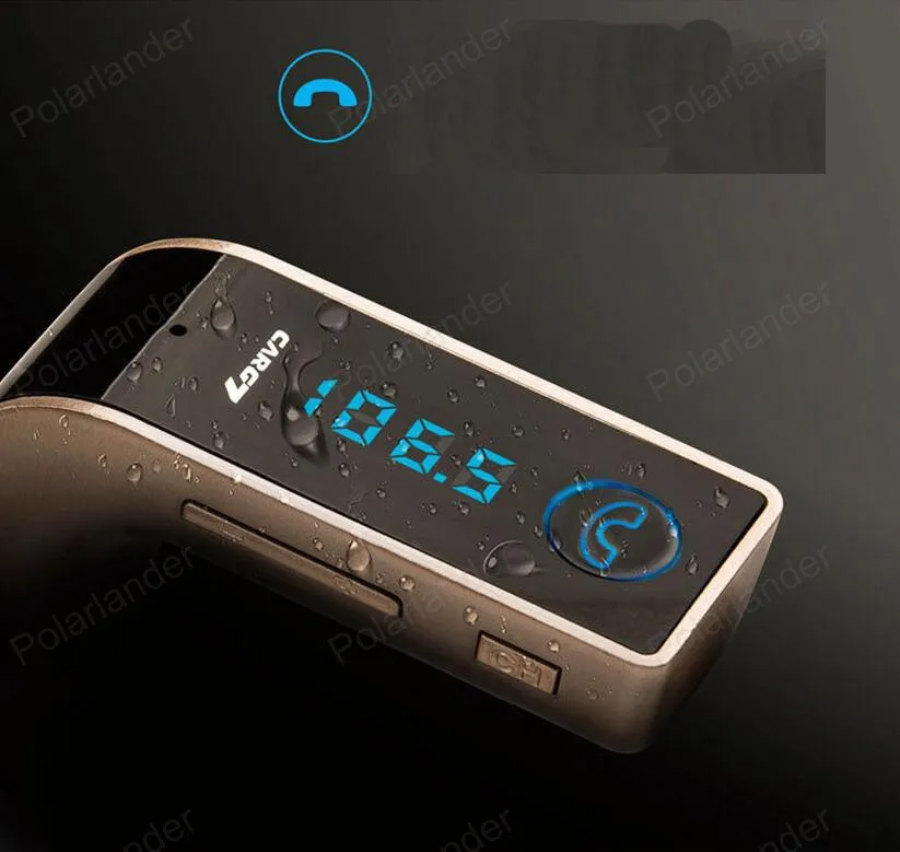 Автомобильный комплект fm-передатчика Bluetooth MP3 PlayerModulator свободный Ручной ЖК с двойным USB Зарядное устройство