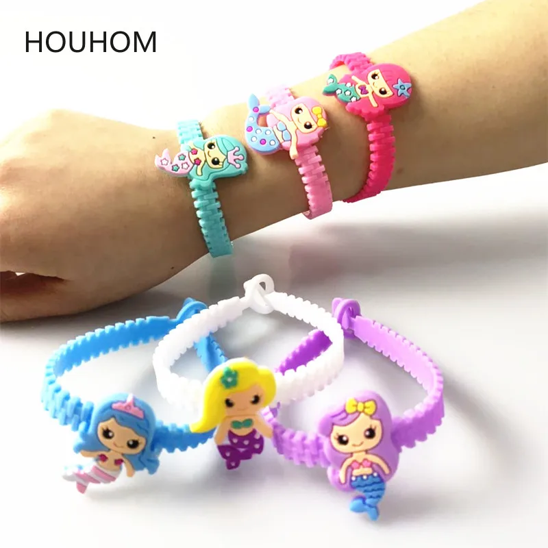 

6pcs Flamingo Mermaid Party Rubber Bracelet Unicorn Birthday Party Decorations Kids Baby Shower Decorations Event Party Favors