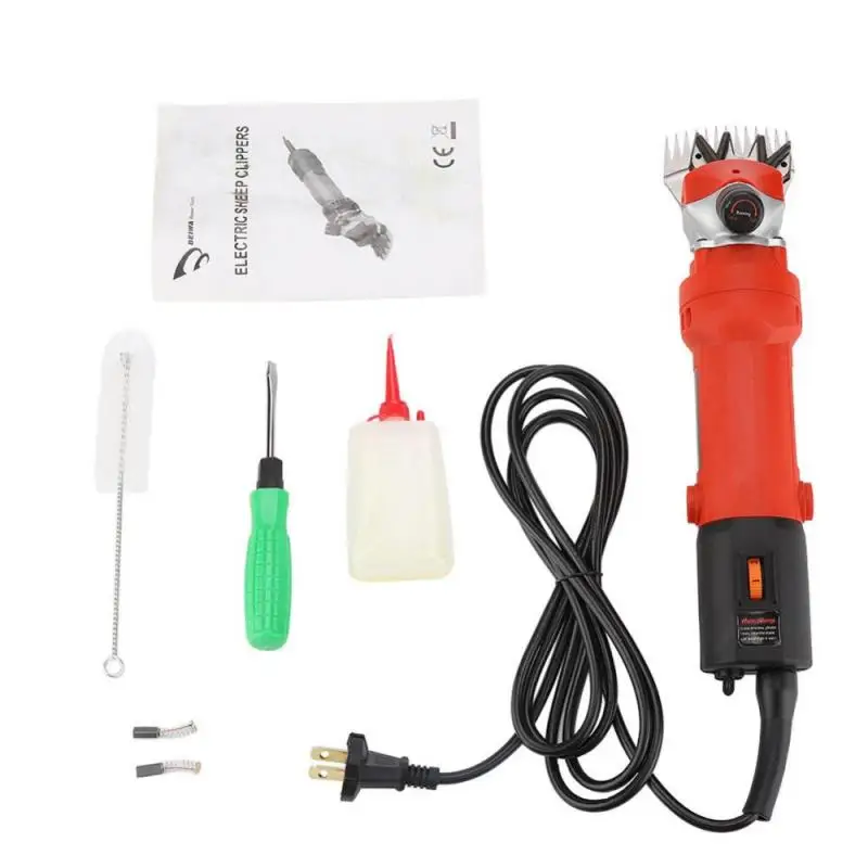 

Electric Sheep Clipper Red Electric Wool Scissors Sheep Goats Alpaca Shearing Clipper Handy Shear Tool Household Sheep Shear New