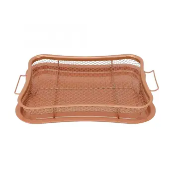 

33x25x5.1cm Oven Dedicated Tray Barbecue Cooler Network Disk BBQ Net Tray with Baking Tray and Grilled Net Kitchen Accessories