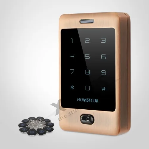 

HOMSECUR Waterproof Wiegand 26/34 Metal Access Control 13.56Mhz IC Reader+Tamper Alarm