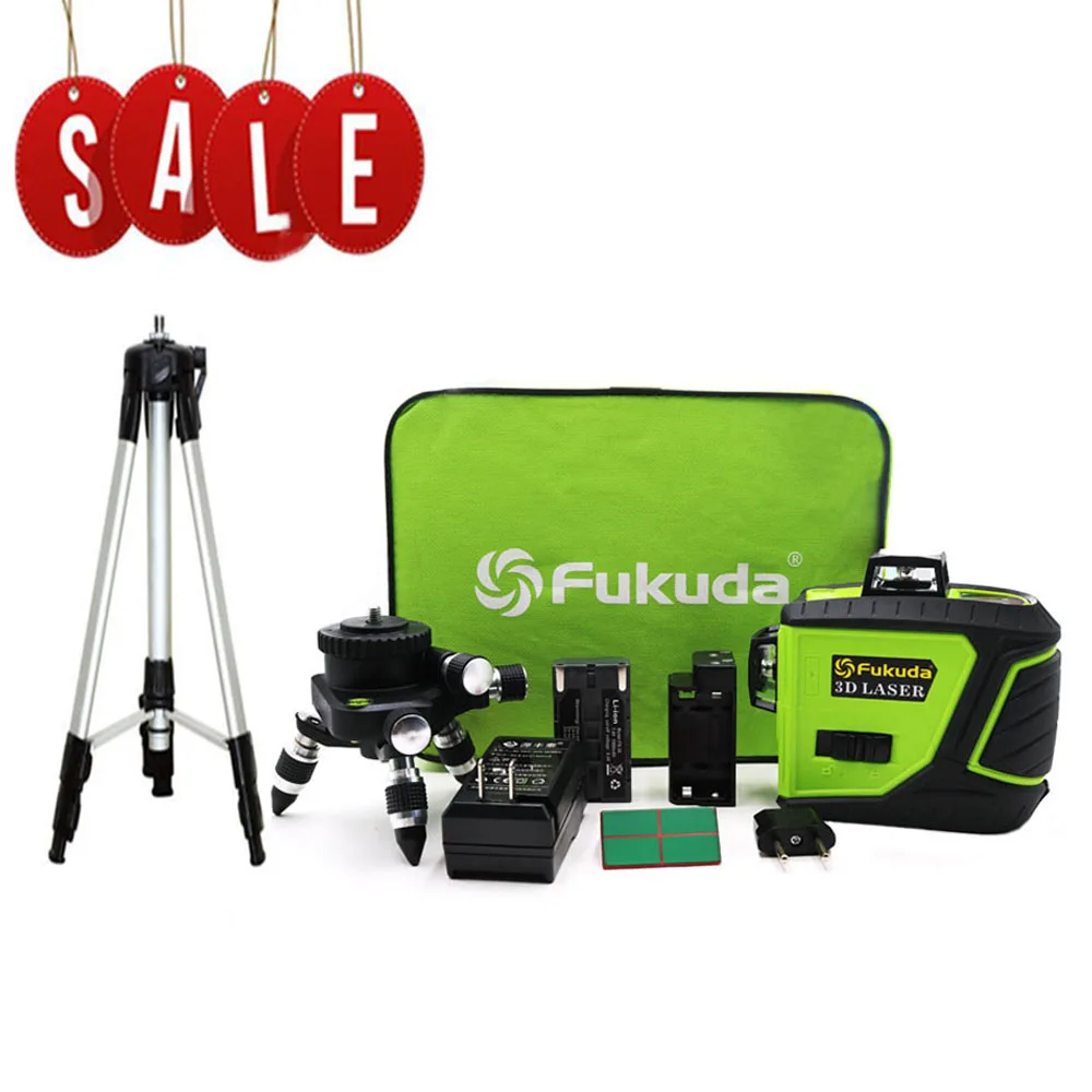 Kaufen Neue! 12 linie 3D laser ebene 360 Vertikale Und Horizontale Laser Ebene Selbst nivellierung Kreuz Linie 3D Green Laser Level mit außen