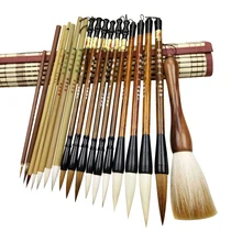 Набор Делюкс Высокое качество традиционной каллиграфии Pen Кисть Большой Ближний Малый сценариев записи Pen кисти 18 шт