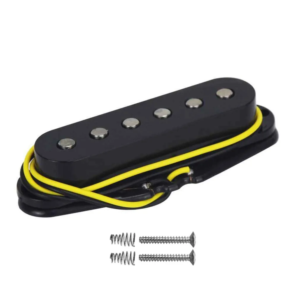 

FLEOR 1PCS Vintage Alnico 5 Pickup Strat Guitar Single Coil Pickup Neck/Middle/Bridge Pickup Black for Choose