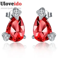 Anel кристалл серьги для женщин Свадебные украшения серьги серебро букле Brinco d'oreille серьга-гвоздик капля серьги высокое качество R411